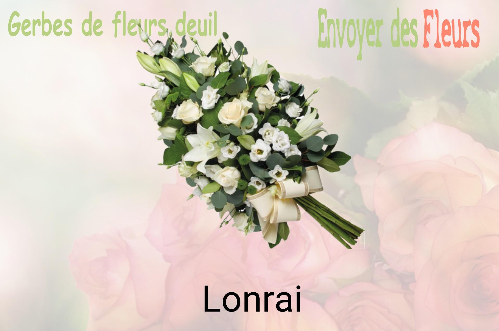 Gerbe de fleurs de deuil livrée à Lonrai